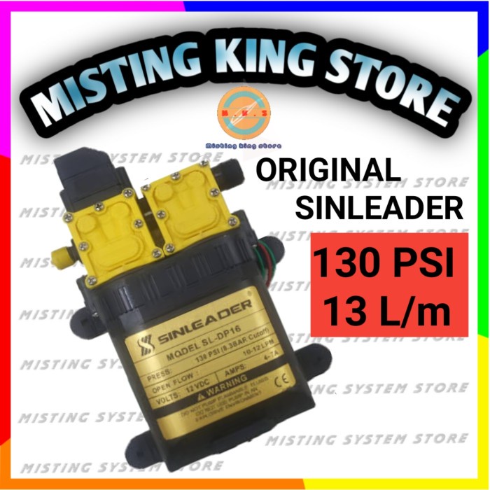 POMPA DC 12V DOUBLE PUMP MOTOR 130PSI ORIGINAL SINLEADER HIGH PRESSURE