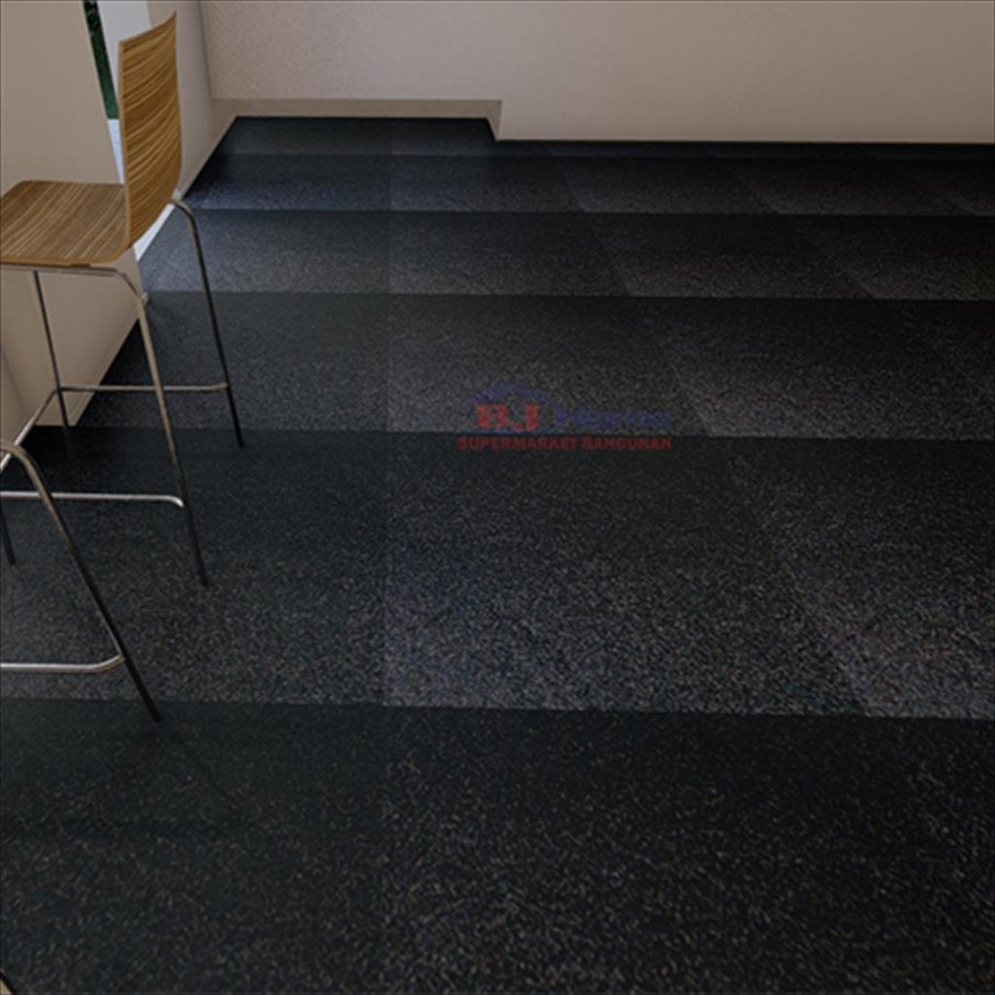 Asia Tile Keramik Lantai Roxy Oxy Black 20X20