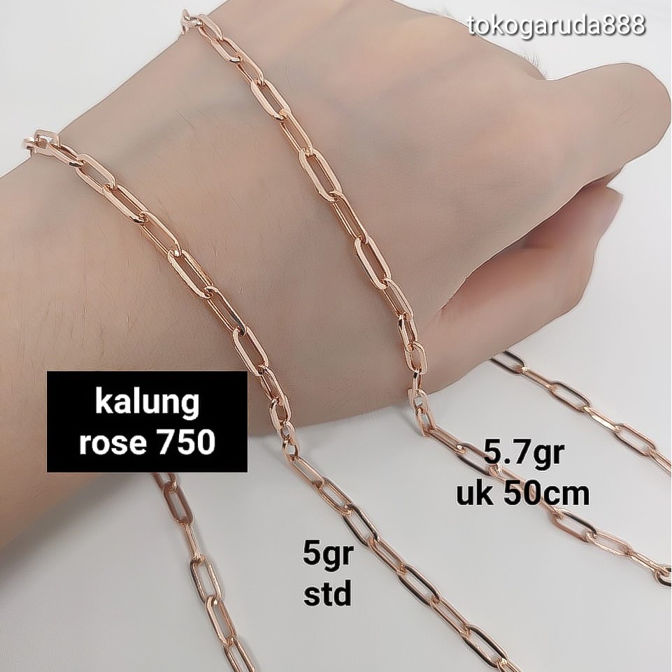 Rantai kalung anak dan dewasa emas asli kadar 700 16k 70% katena paper klip clip 2 3 gram nori cattena cowok pria