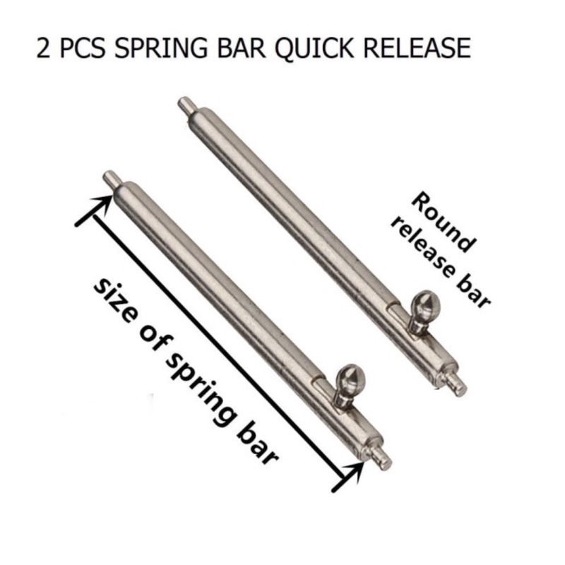 PIN QUICK RELEASE 20MM SPRING BAR STAINLESS STRAP JAM TANGAN PENGAIT TALI JAM TANGAN
