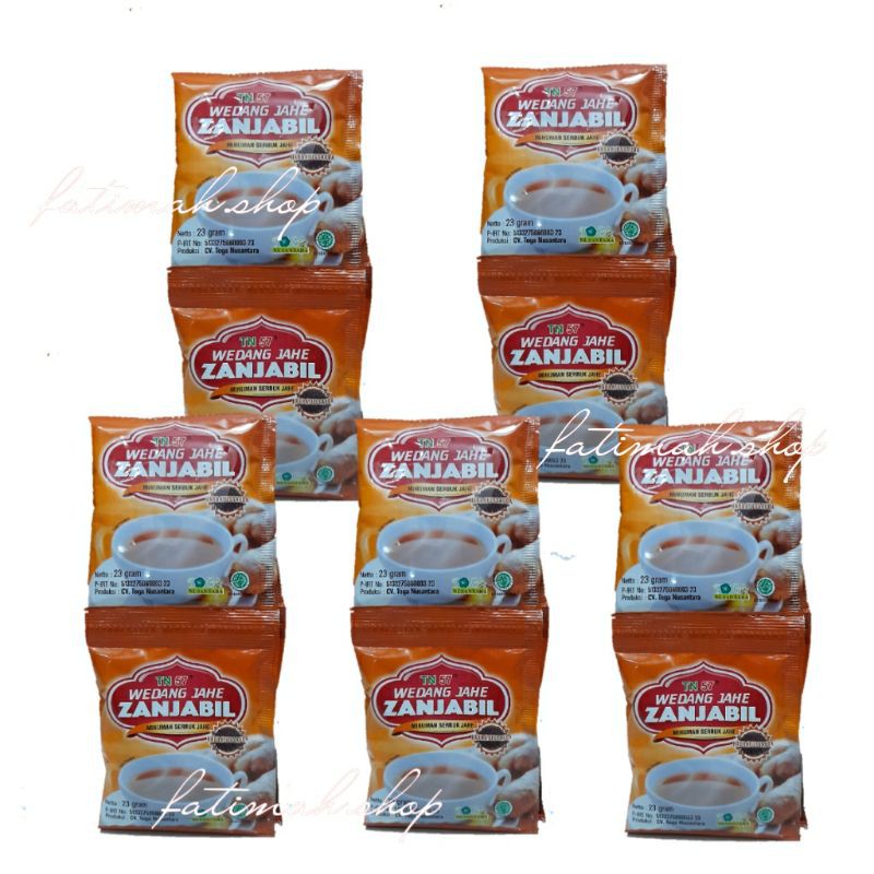 

paket 5 renceng wedang jahe zanjabil isi 50sachet