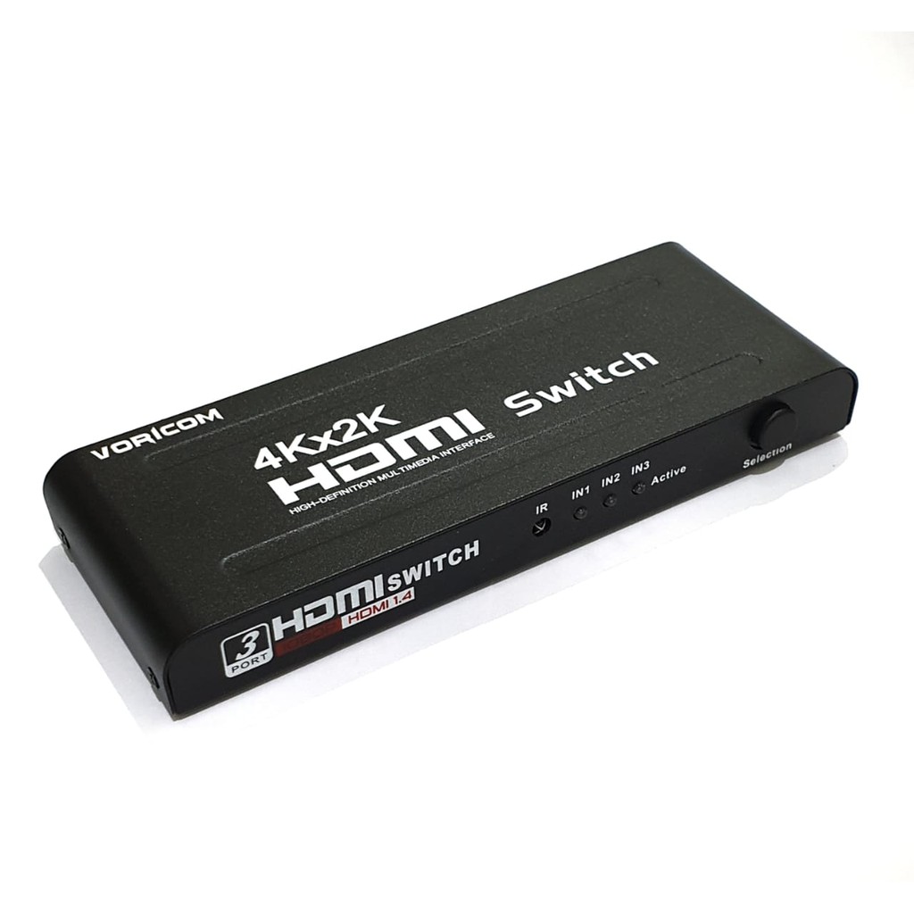 HDMI Switch 1-3 Resolusi 4K Include Power Adaptor Remote switch 3 Port
