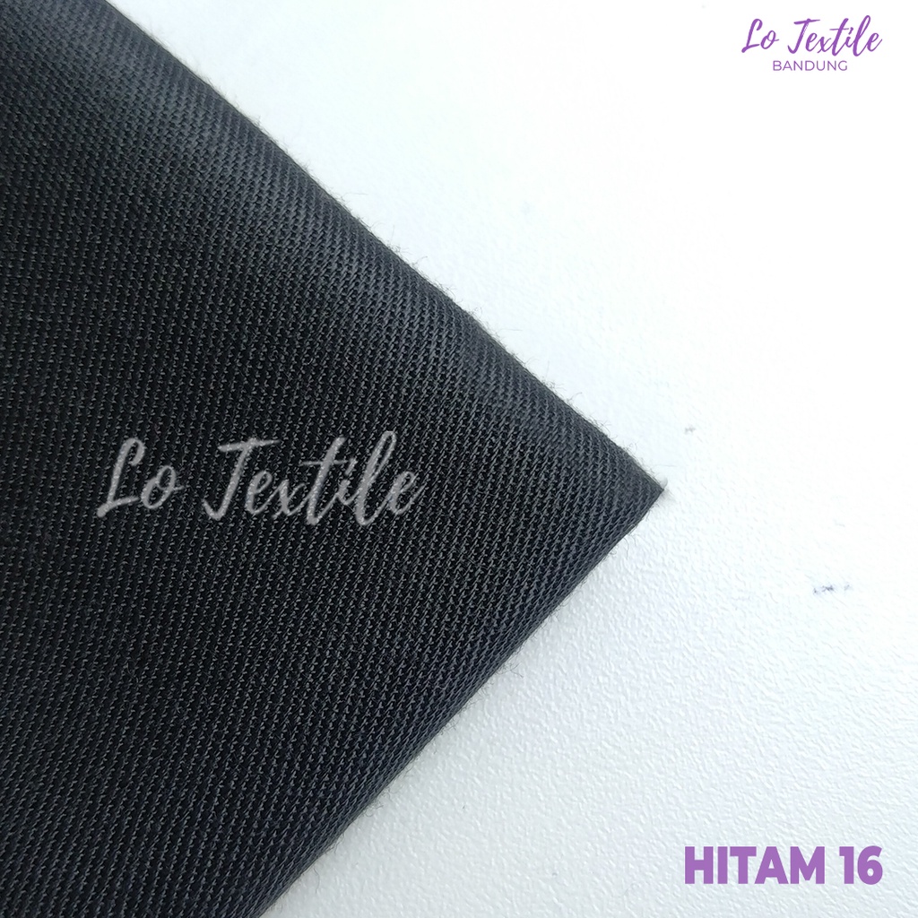 Kain Katun Toyobo Fodu Premium 0.5 Meter (Seri 1) - Bahan Katun Podu Cotton Koko Gamis Meteran-Hitam - 16