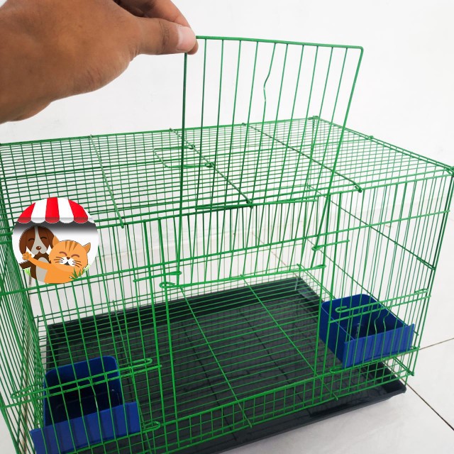 Kandang Kucing/Kelinci/Burung 45cm 2 pintu 1 tingkat