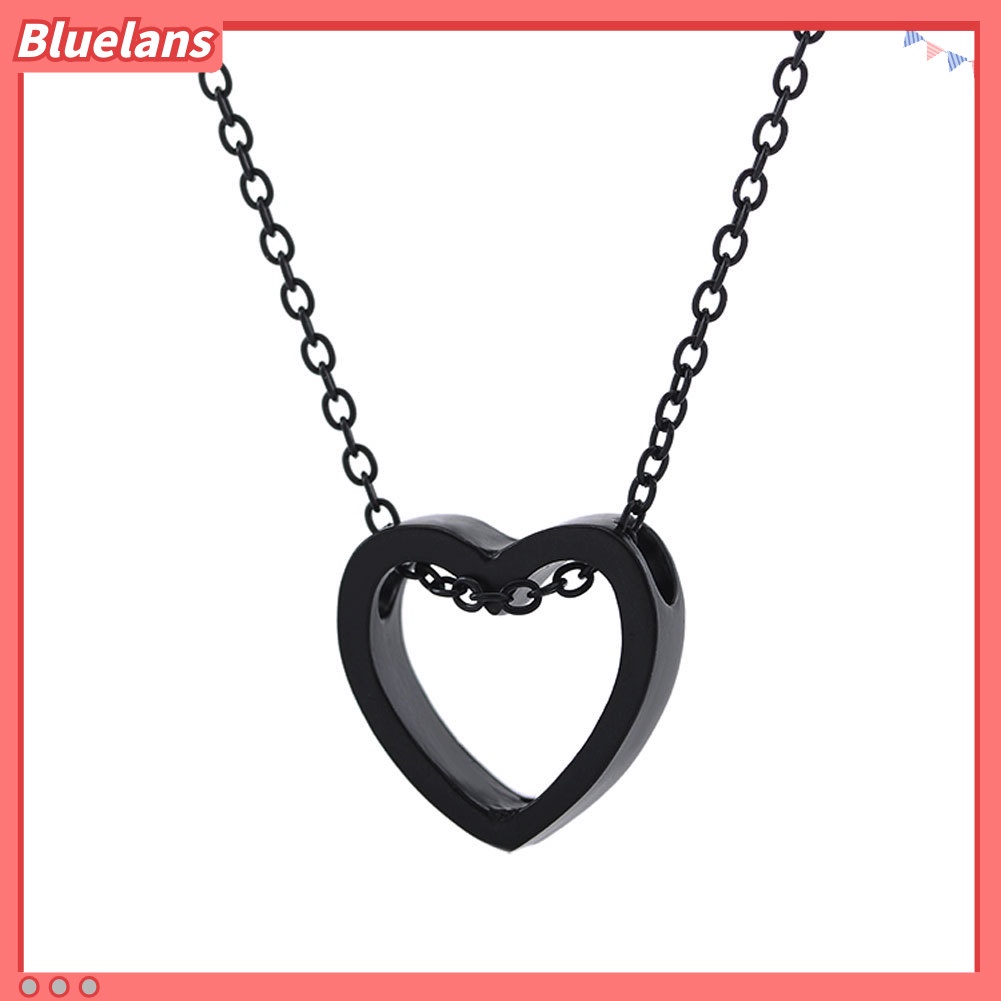 Bluelans Romantic Loving Heart Pendant Hollow Necklace Party Women Lovers Jewelry Gift