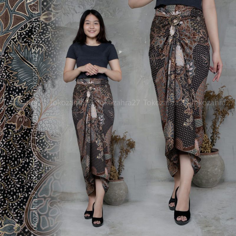 Rok Serut Bawahan Kebaya Motif Aurel By Zahratul27 Rok Lilit/Rok Serut/Rok Wisuda/Rok Batik/Rok Kondangan