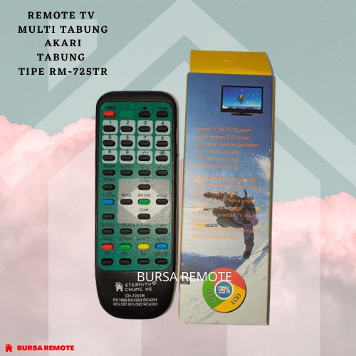 REMOT / REMOTE TV MULTI TABUNG AKARI TABUNG TIPE RM-725TR / ECER DAN GROSIR