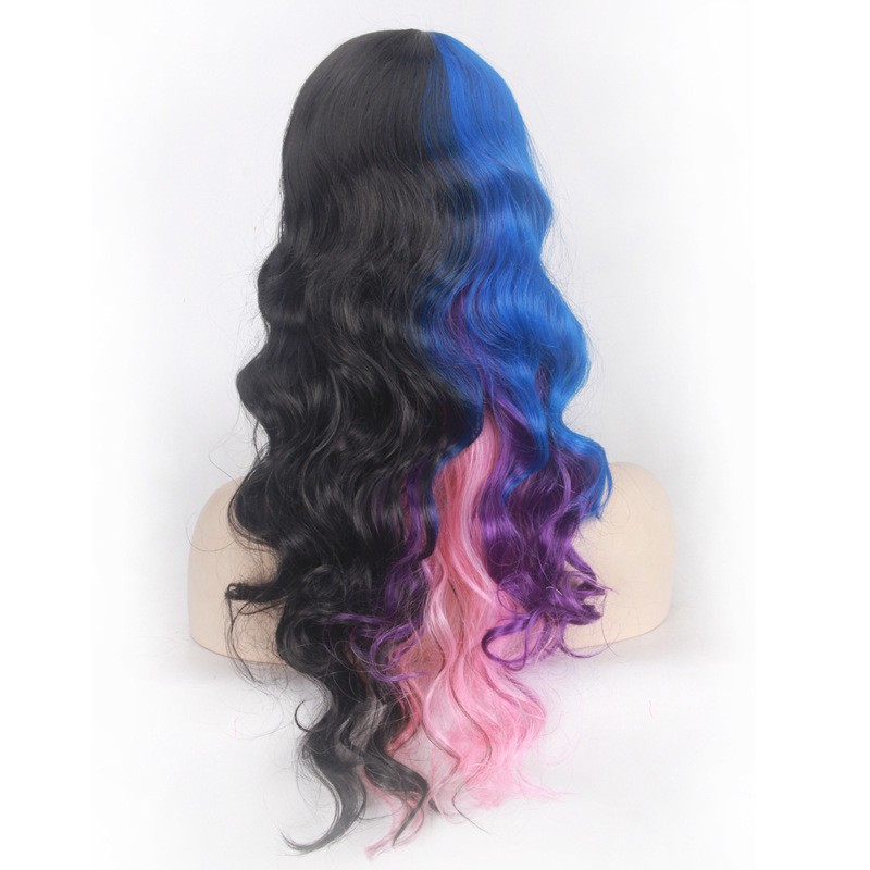 LOL-05 wig rambut palsu lolita cosplay harajuku daily three tone