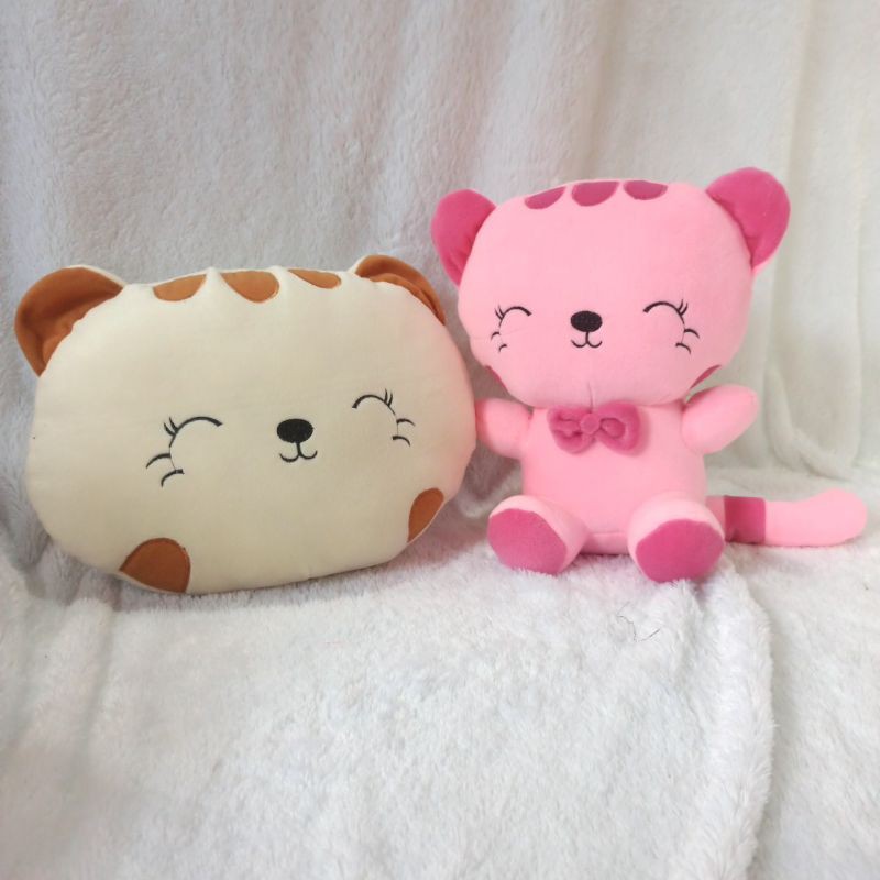 paket bantal dan boneka KUCING XL boneka