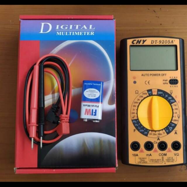 MULTITESTER SUNSHINE CHY DT9205A+ DIGITAL+KABEL ORIGINAL