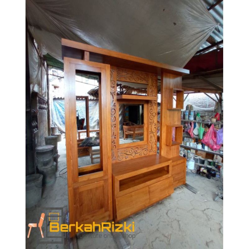 buffet tv partisi penyekat ruangan