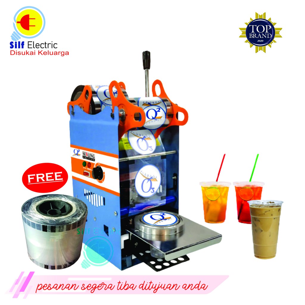 Q2  Cup Sealing Machine / Cup Sealer Press Plastik Mesin Press Gelas Plastik + plastik sealer