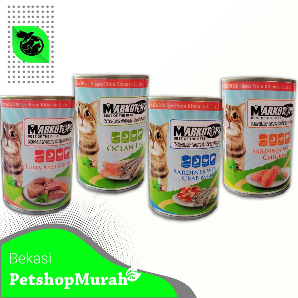 Makanan Kucing Markotop Kaleng 400gr Wet Can Adult Cat Food 400 Gram