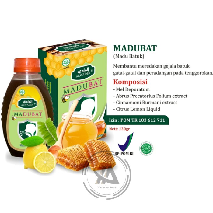 

MADUBAT Madu Batuk Alwadey / Madu meredakan gejala batuk / Madu anak dan dewasa / Madu 130gr #YA05