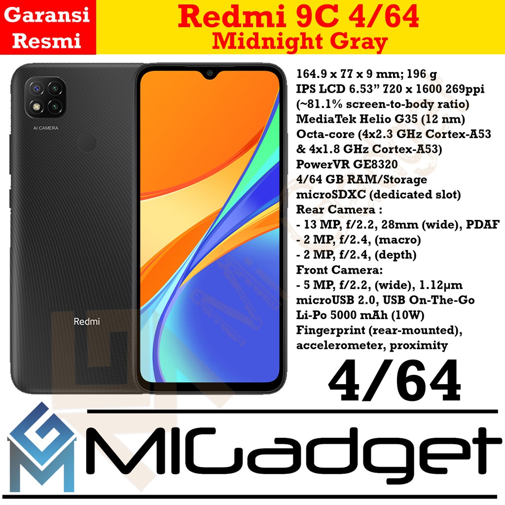 Xiaomi Redmi 9C 9 C 4/64 Garansi Resmi-0