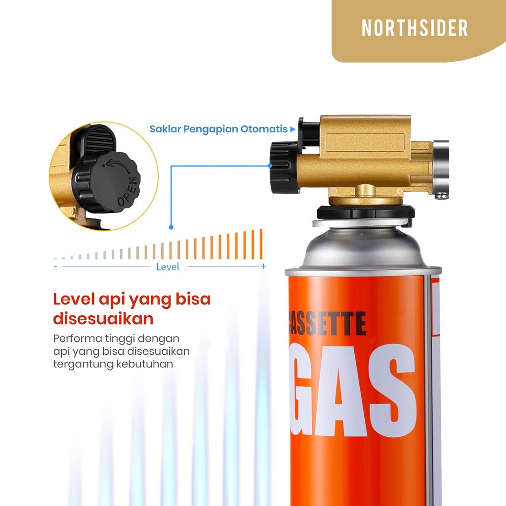 TORCH GAS / FLAME GUN PORTABLE PEMANTIK GAS ALUMINIUM SPACE ATOM M-60