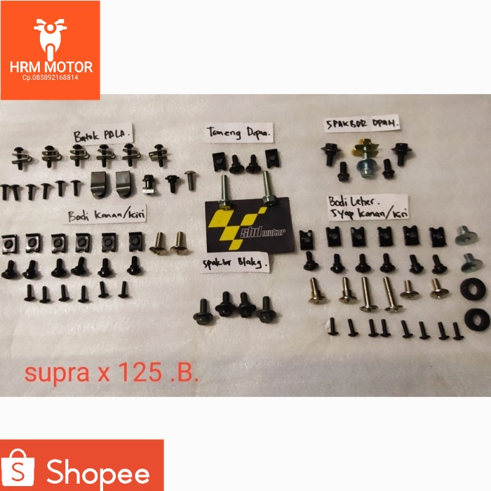 baut full body supra x 125R/baut lengkap full body supra x 125 R .B.