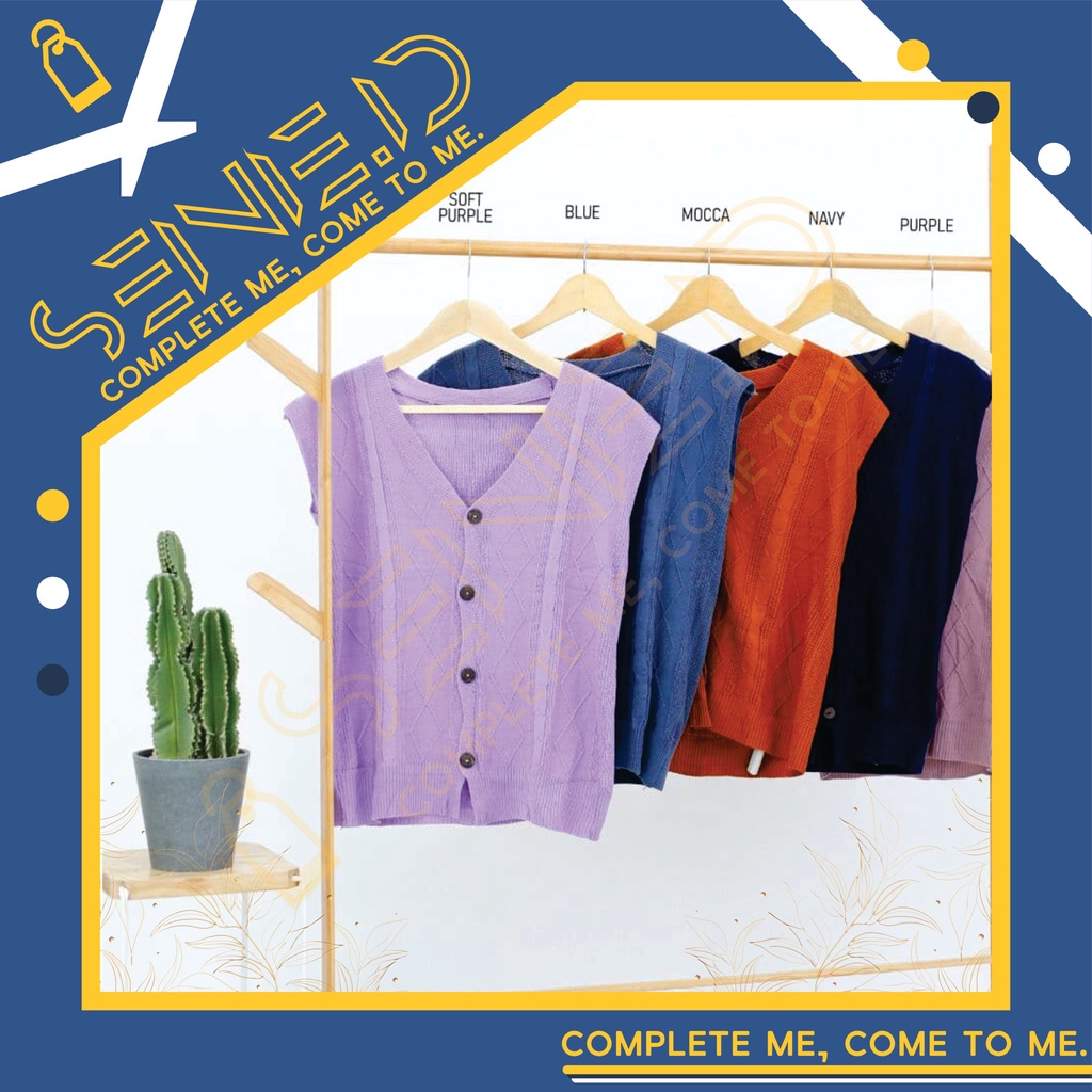 VEST POLOS KANCING WANITA / VEST RAJUT WANITA