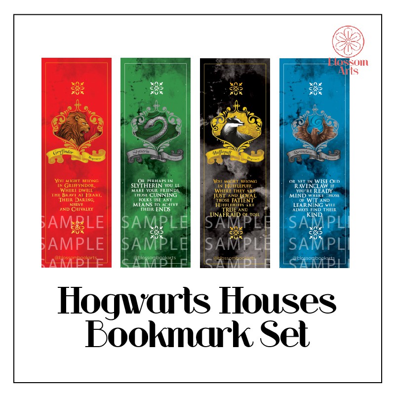 

Hogwarts Houses Bookmark Set