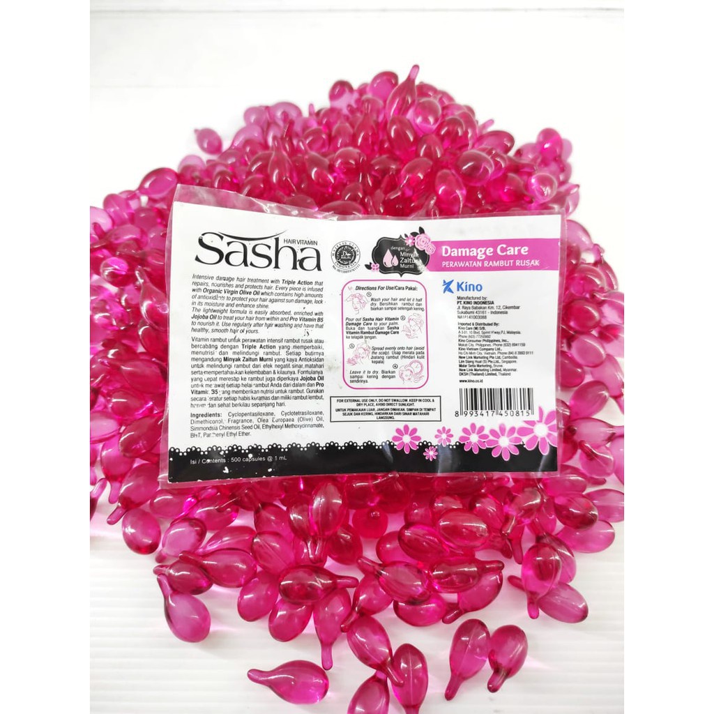 Sasha Vitamin Rambut Capsule Blister 6 Butir x 1ml - Repack-1