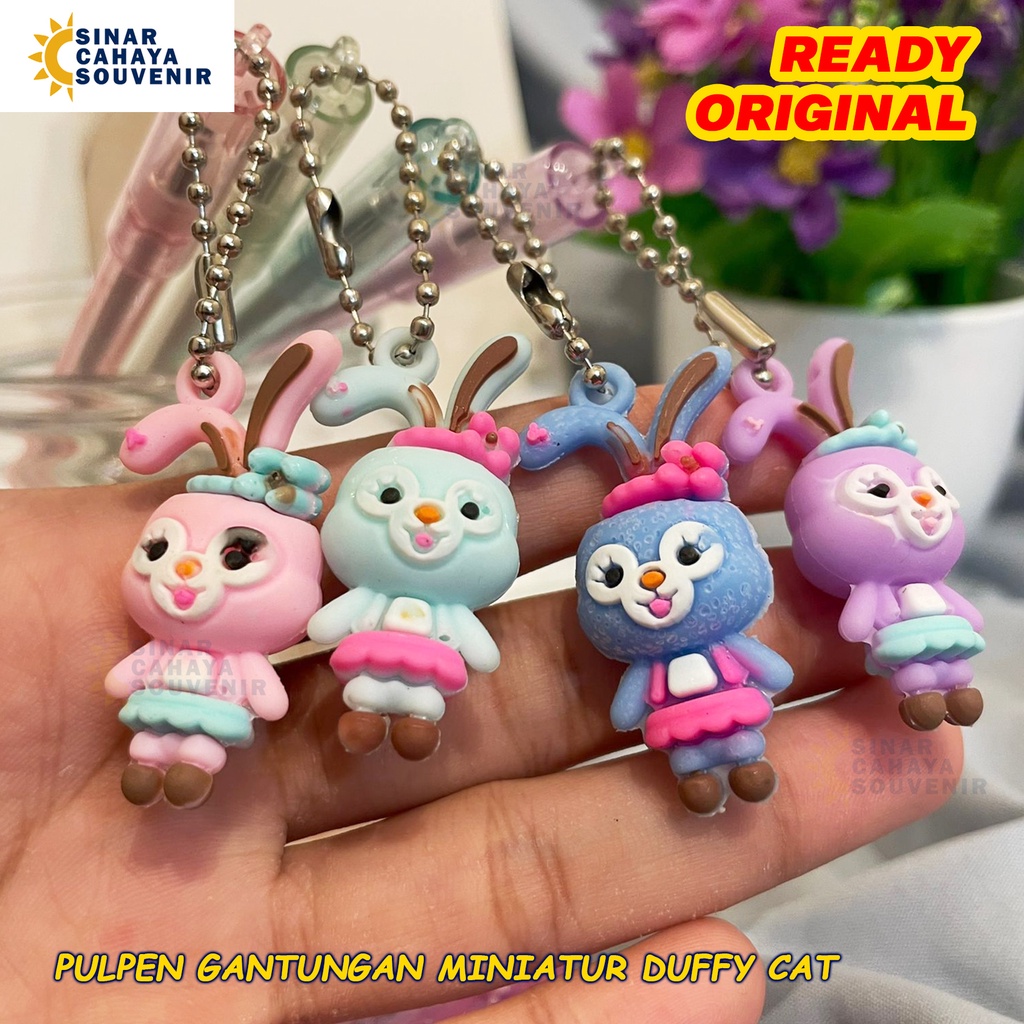 

Pulpen Gel Gantungan Miniatur Duffy Cat | Pena ATK Stationery Murah Lucu | Souvenir Pesta Imut Unik