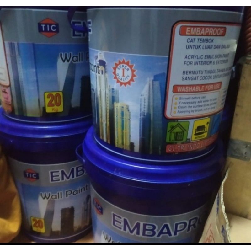 EMBAPROOF CAT TEMBOK Untuk Luar Dan Dalam ( 20 Kg ) - Hijau