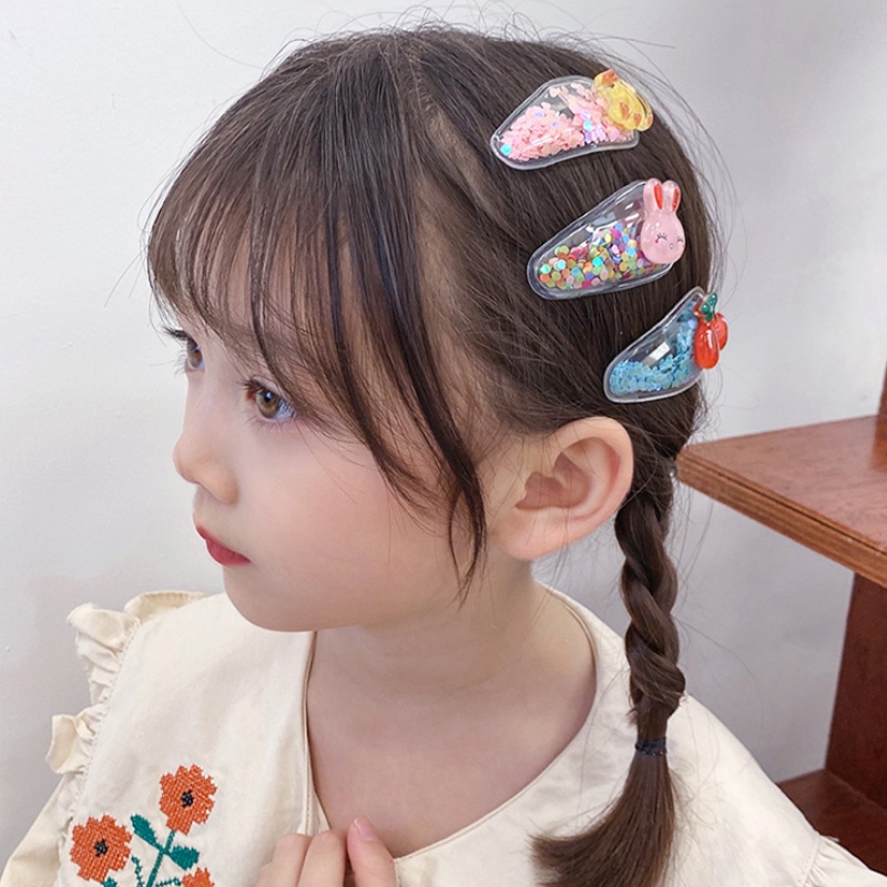 5pcs / Set Jepit Rambut Motif Kartun Buah Gaya Korea Untuk Aksesoris Anak Perempuan