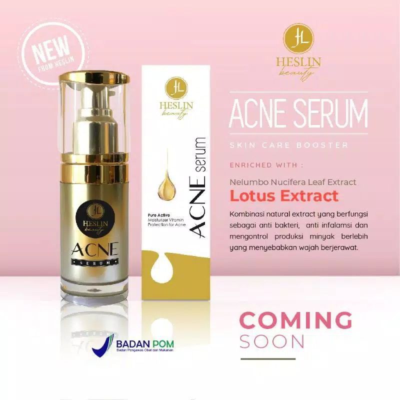 SERUM ACNE HESLIN BEAUTY Original BPOM - Serum Terbaru Heslin Jerawat, Flek, Whitening, Glowing