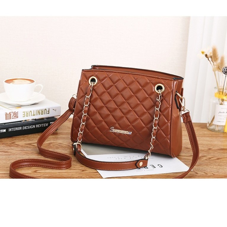 Premium Tote Bag Wanita PU Leather JX 535 - Tas Tote Bag Wanita Elegan - Tas Import - Tas Kantor