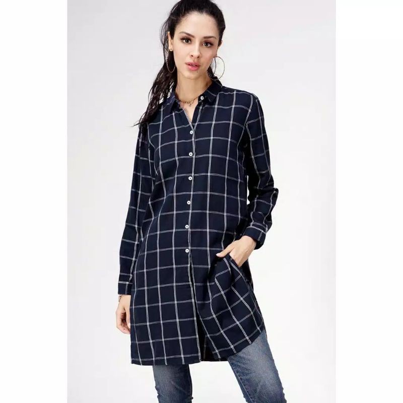 kemeja tunik ori LOGO JEANS