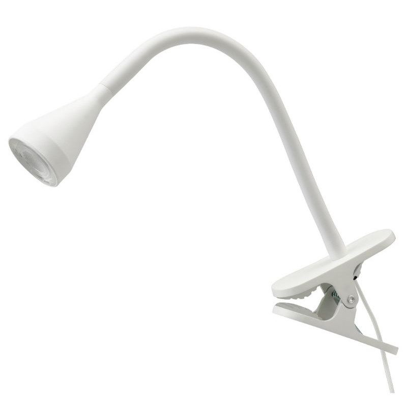 IKEA - NÄVLINGELampu sorot jepit LED, putih/lampu meja/lampu belajar/lampu kamar