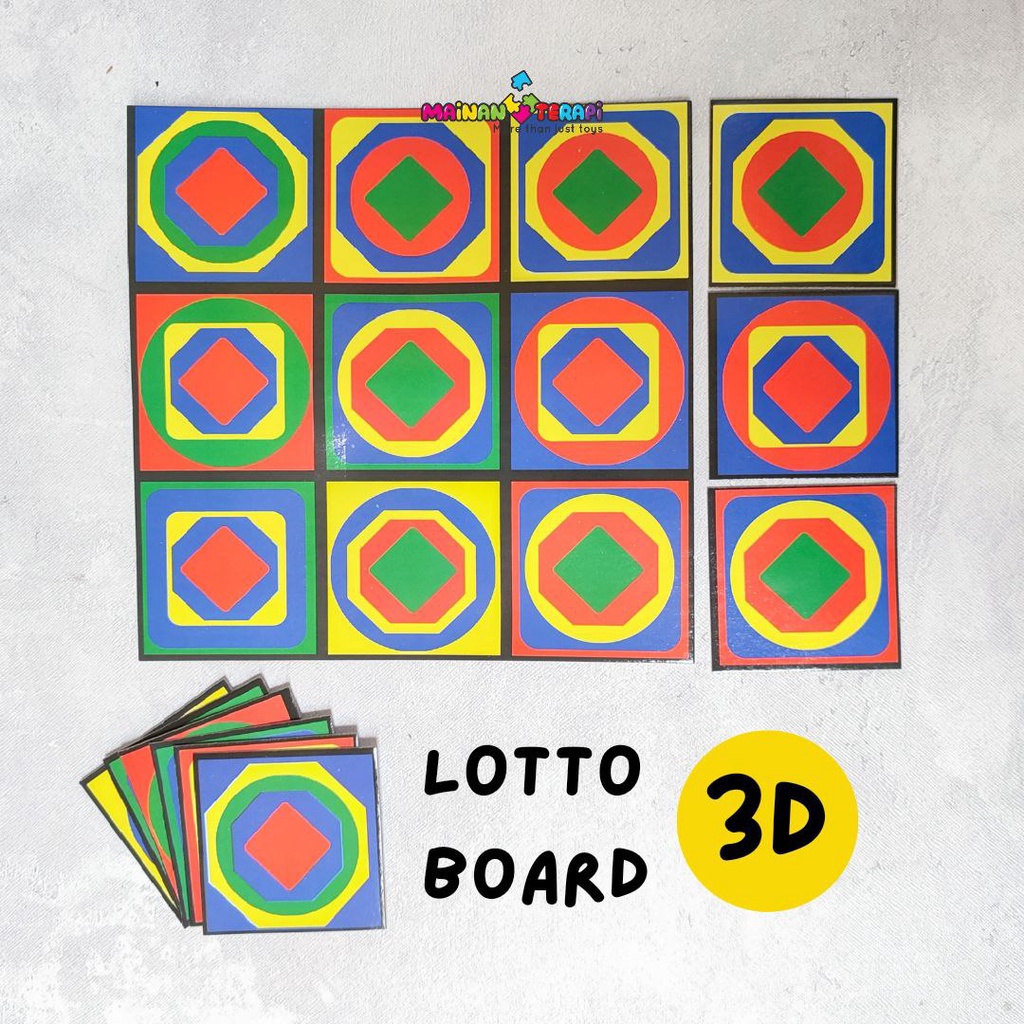 Mainan Terapi IQ DEV Lotto Board 3D Terapi Wicara Kartu Bicara Flashcard