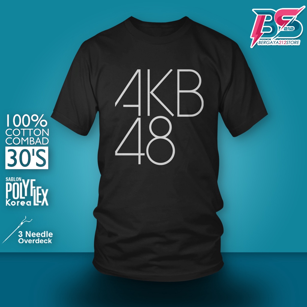 Baju Kaos Distro LOGO AKB48 Cotton Combed / Kaos Unisex T SHIRT Logo Grup Idol Jepang