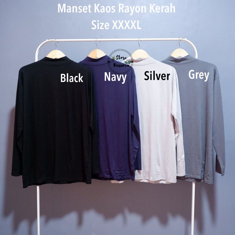 Manset Kaos size Jumbo XXXXL Ld 118-135cm bahan rayon super adem