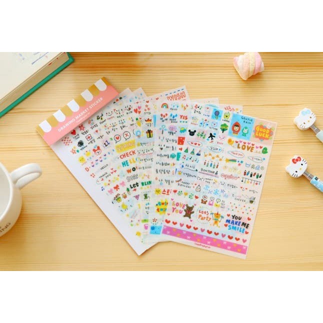 Cute Transparent Stickers - Wanna Label (6pcs)