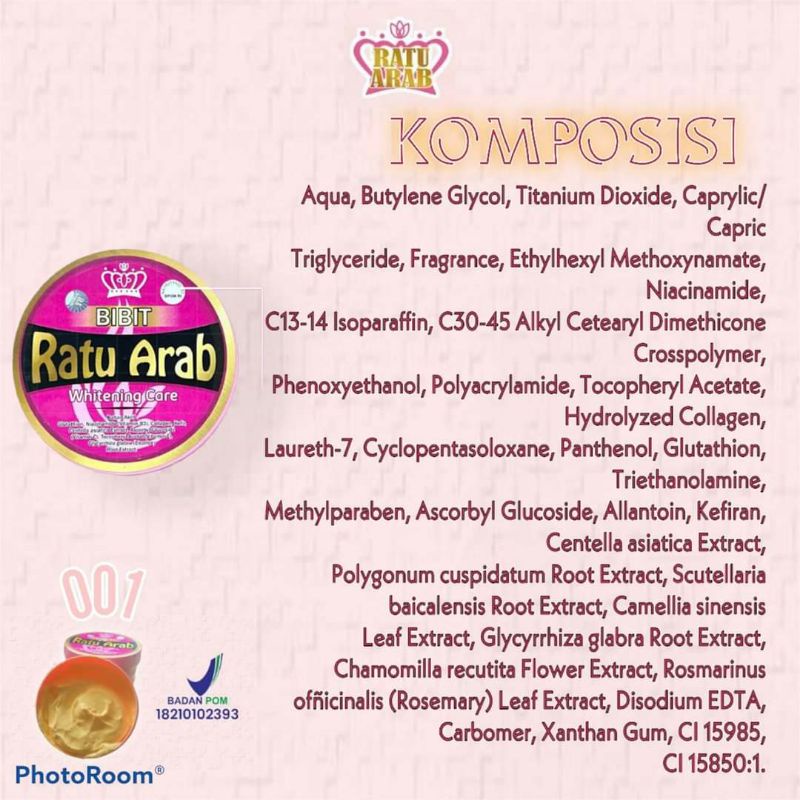 BIBIT||RATU ARAB||WHITENING CARE||ORIGINAL
