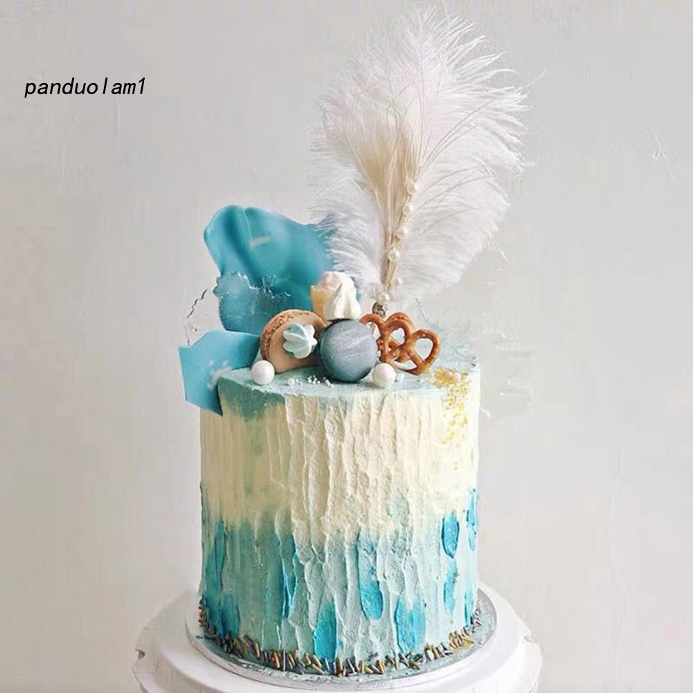 Pdl Hiasan Topper Kue Dengan Bahan Mutiara Alami Dan Gambar Burung