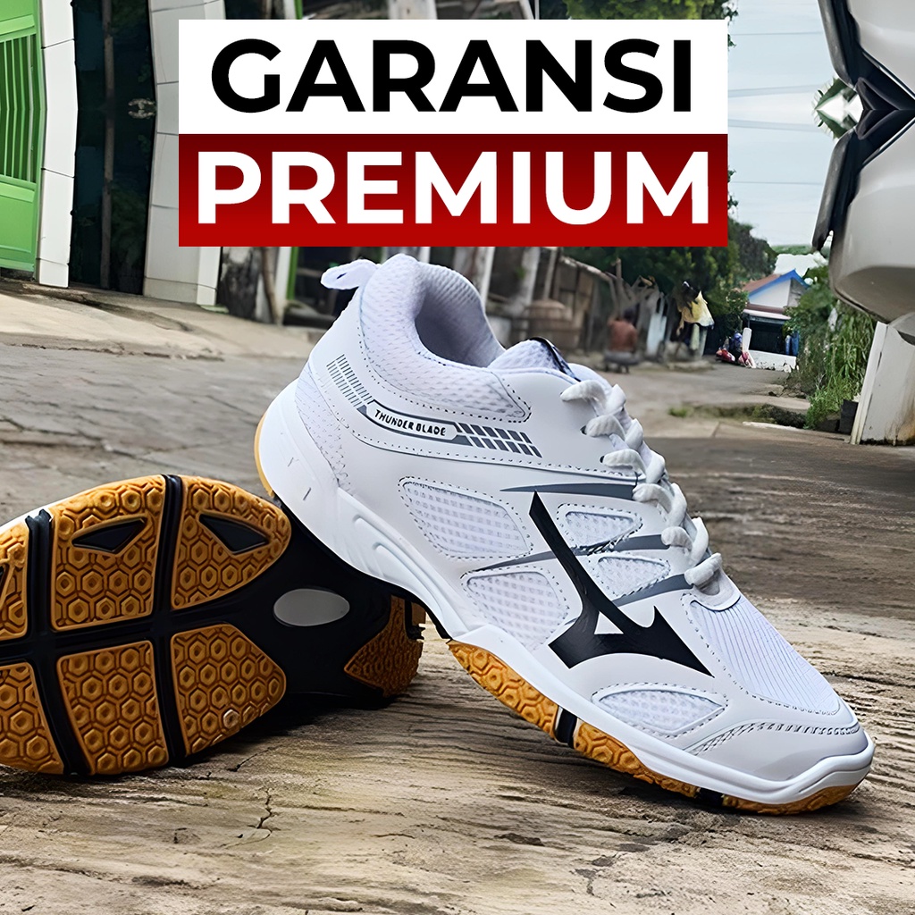 [PROMO] Mizuno Sepatu Sports Jogging Badminton Lari Running Olahraga Pria Warna Putih