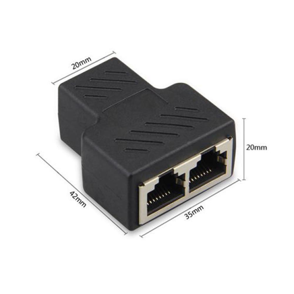 Kabel Jaringan Splitter Agustinina RJ45 Docking Plug Extender Female Adapter