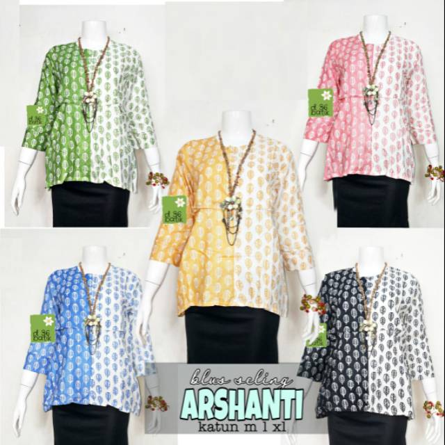 Blus Seling Arshanti atasan batik modern kasual kerja elegan kondangan