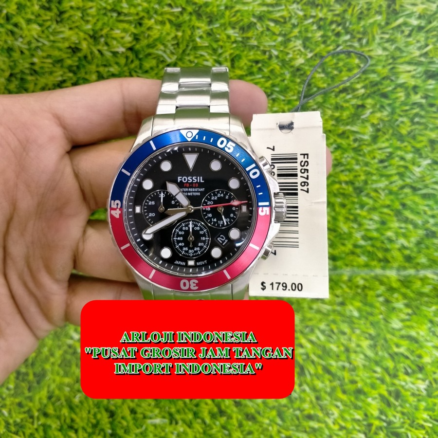 New Arrival Jam FOSSIL FB-03 PEPSI FS5767 - FS 5767 all stainlisstell strap men's Jam Pria Hadiah Im