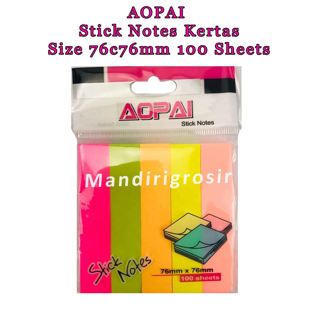 Kertas Tempel * Sticky Notes * Kertas Catatan Kecil * 76mmx76mm