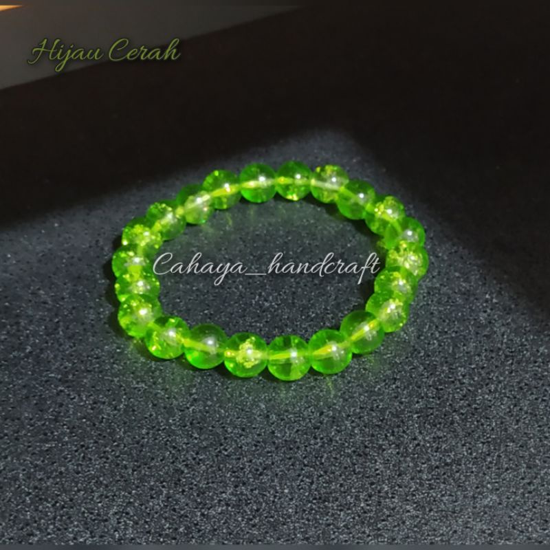 Gelang Batu Motif Batu Pecah 8MM Karet Premium