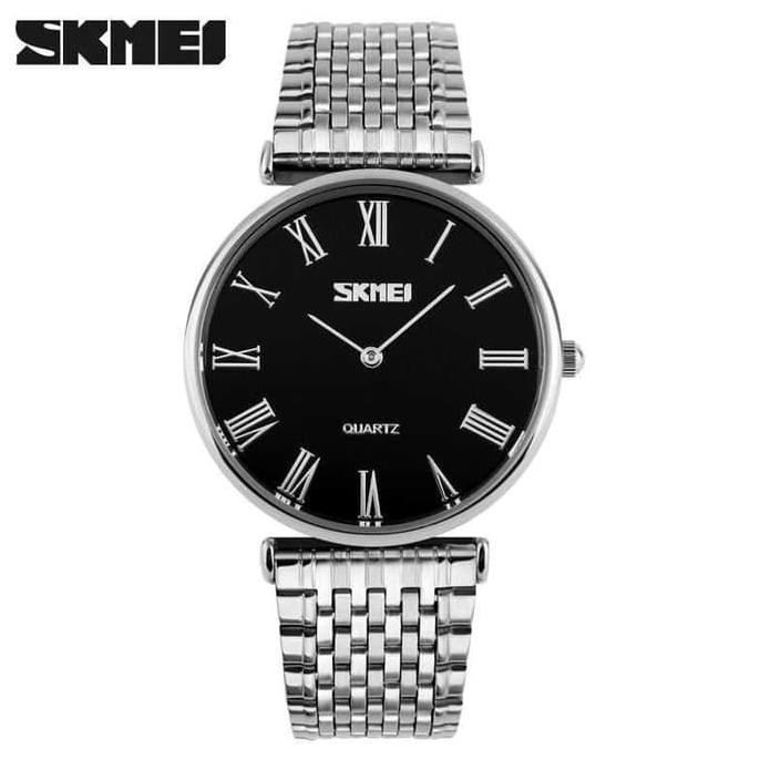 TERJANGKAU JAM TANGAN PRIA ORIGINAL ANTI AIR SUPER TIPIS CASUAL MODEL - HITAM TERJAMIN