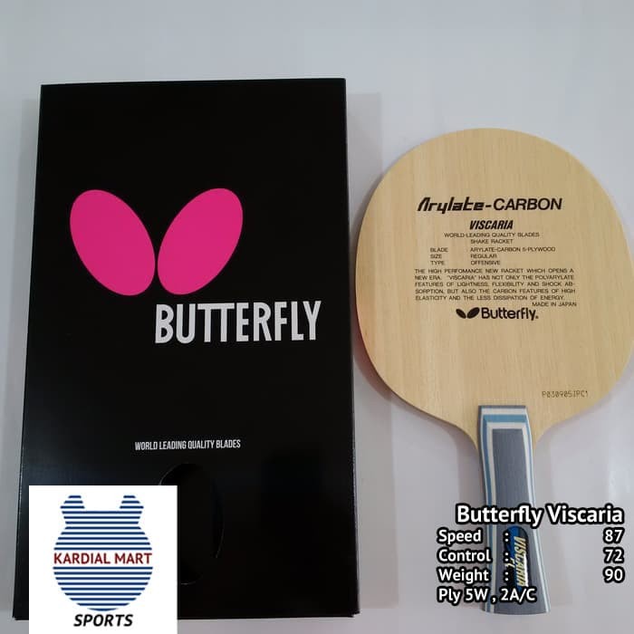 Kayu Blade Pingpong Tenis Meja Butterfly Viscaria