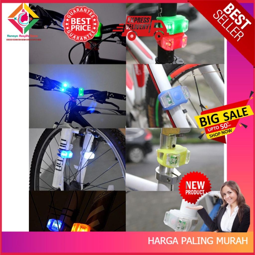 Lampu Sepeda / Lampu Depan Sepeda / Senter Sepeda / Lampu Belakang Sepeda Zacro Lampu LED Sepeda Silikon 2 PCS - HL-009