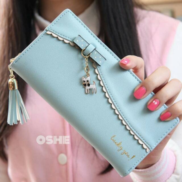 Dompet renda biru