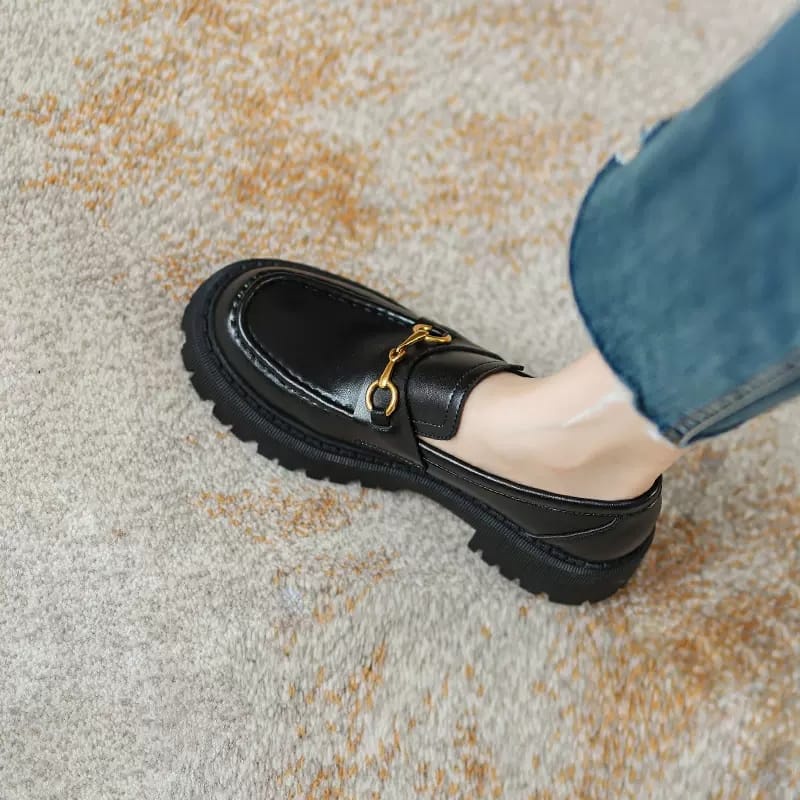 Sepatu Loafers Docmart Black Dof '' RHS '' Korea Style Premium C 0124