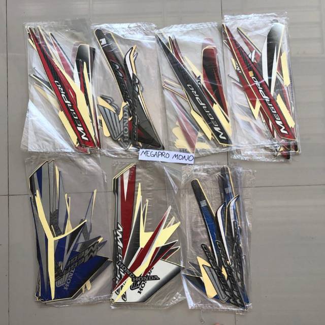 Striping stiker list Megapro Monoshock semua model