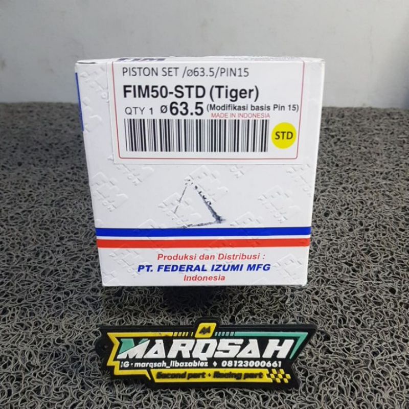 Piston fim50 tiger set ring piston fim tiger 63.5 64 64.5 65 65.5 66 66.5 dan pen seker marqsah racing-Diameter 63.5